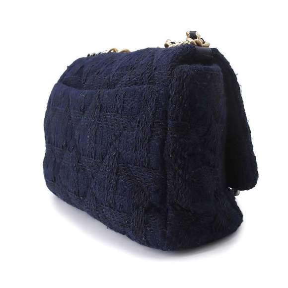 Chanel Tweed 19 Maxi Bag Coco Mark Flap - Picture 1 of 13